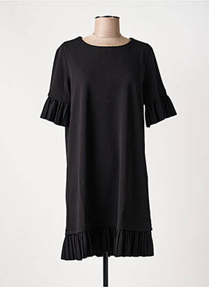 Rochie midi țesătură poplin mâneci scurte negru LOLA ESPELETA femme