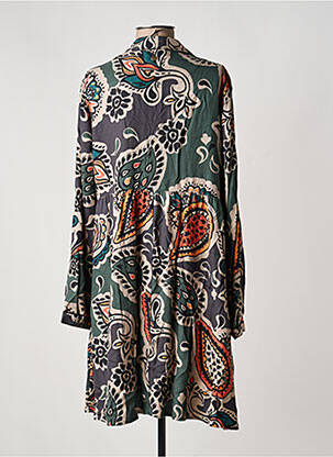 Rochie midi imprimeu fantezie mâneci lungi verde LOLA ESPELETA femeie