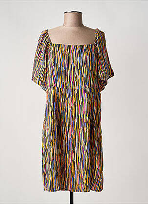 Rochie midi mâneci scurte mâneci scurte portocalie LOLA ESPELETA femeie