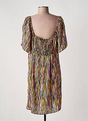 Rochie midi mâneci scurte mâneci scurte portocalie LOLA ESPELETA femeie