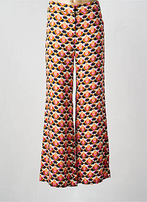 Pantalon larg țesătură poplin mărime normală portocaliu LOLA ESPELETA femme