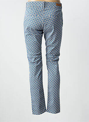 Pantalon chino țesătură poplin mărime normală albastru HAPPY femme