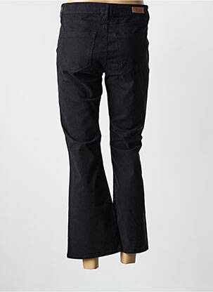 Pantalon chino țesătură poplin mărime normală negru HAPPY femeie