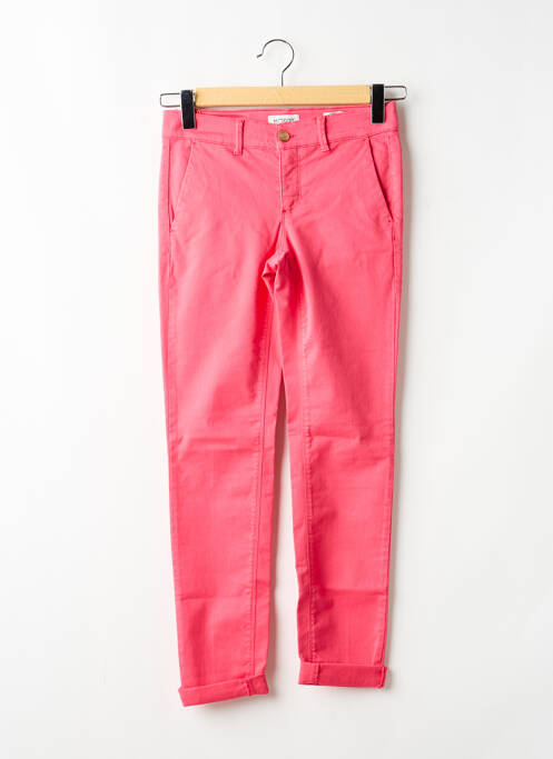 Pantalon chino țesătură poplin mărime normală roz HAPPY femme