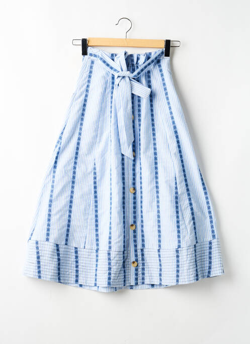 Fustă lungă croială dreaptă albastru ORFEO femme