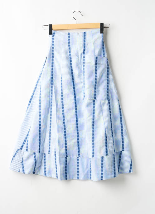 Fustă lungă croială dreaptă albastru ORFEO femme