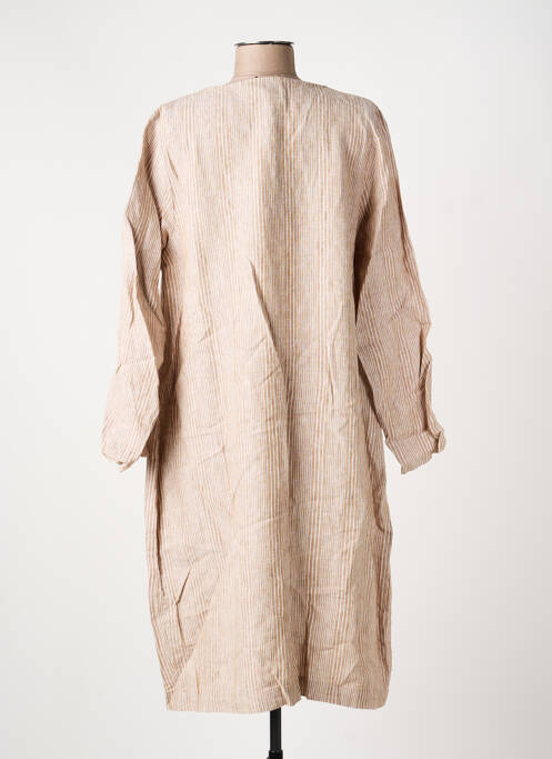 Rochie midi mâneci lungi mâneci lungi bej KOKOMARINA femme