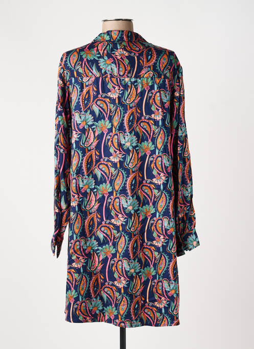 Rochie scurtă croială evazată mâneci lungi albastru LOLA ESPELETA femme