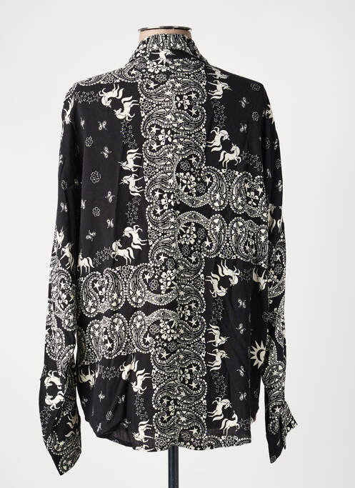 Cămașă imprimeu fantezie mâneci lungi negru LAURE + MAX femme