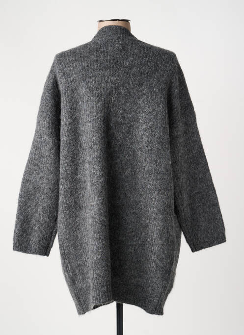 Vestă cu mâneci lungi tricotaj din plasă gri ARTLOVE femme