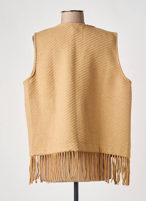 Vestă fără mâneci plasă fină maro RUE MAZARINE femme