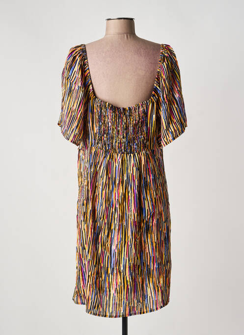 Rochie midi mâneci scurte mâneci scurte portocaliu LOLA ESPELETA femme