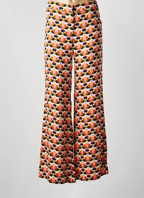 Pantalon larg țesătură poplin mărime normală portocaliu LOLA ESPELETA femme