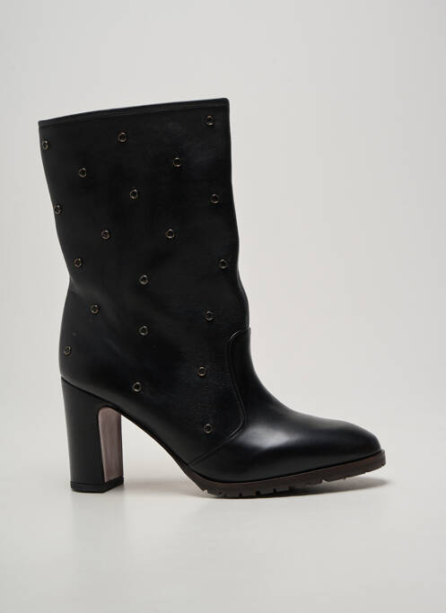 Botine/ghete țesătură satinată toc de 7 la 9 cm negru CHIE MIHARA femme