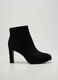 Botine/ghete vârf rotund toc de 7 la 9 cm negru BIBI LOU femme