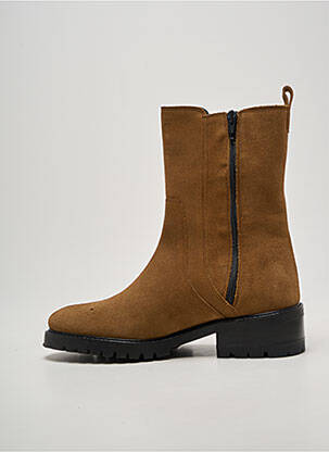 Botine/ghete toc mic toc de 4 la 6 cm maro ANAKI femeie