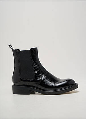 Botine/ghete țesătură satinată toc plat până la 3 cm negru BILLIBI femeie