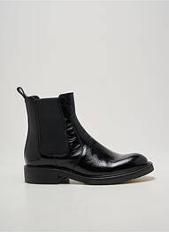 Botine/ghete țesătură satinată toc plat până la 3 cm negru BILLIBI femme