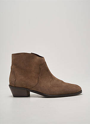 Botine/ghete cubanez toc de 4 la 6 cm maro ANONYMOUS femeie