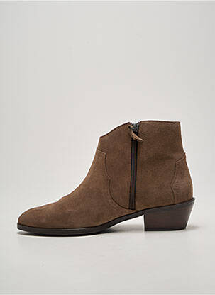 Botine/ghete cubanez toc de 4 la 6 cm maro ANONYMOUS femeie