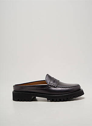 Mulete/saboți țesătură satinată toc plat până la 3 cm negru SESA FOOTWEAR femeie