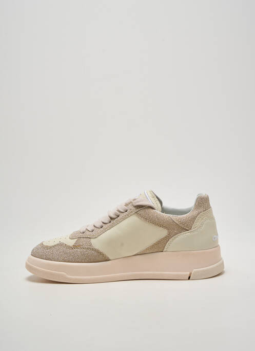 Adidași țesătură țesătură cu sclipici toc plat până la 3 cm auriu GHOUD femme