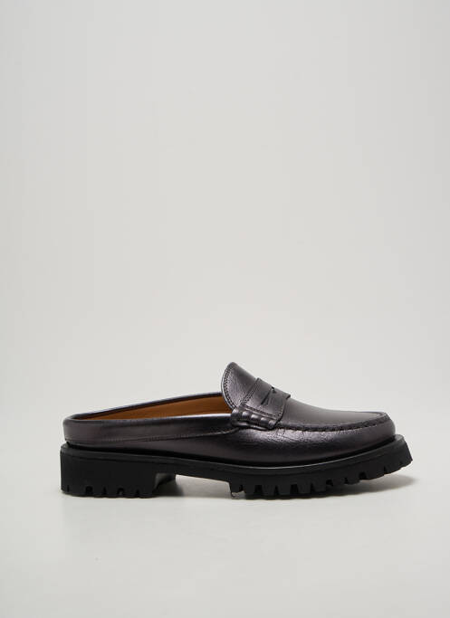 Mulete/saboți țesătură satinată toc plat până la 3 cm negru SESA FOOTWEAR femme