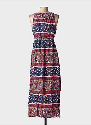 Rochie lungă țesătură poplin fără mâneci roșu C'FLO femeie