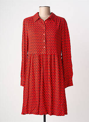 Rochie scurtă croială evazată mâneci lungi roșu GRACE & MILA femme