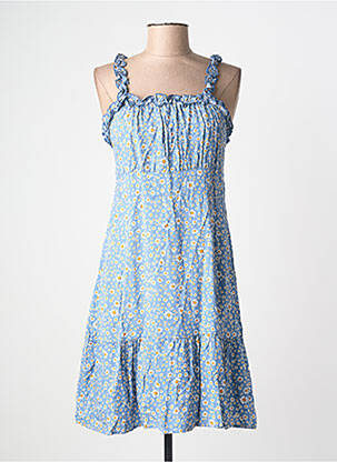 Rochie midi imprimeu floral fără mâneci albastru C'FLO femme