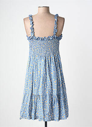 Rochie midi imprimeu floral fără mâneci albastru C'FLO femeie
