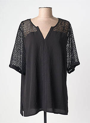 Top mâneci scurte mâneci scurte negru NOOGAT femme