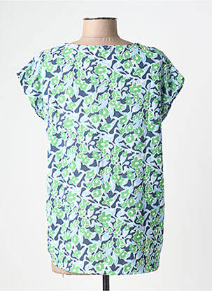 Top imprimeu fantezie mâneci scurte verde BY ONE femeie