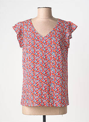 Top mâneci scurte mâneci scurte roșu BY ONE femme