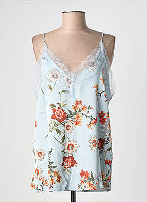 Top imprimeu fantezie bretele subțiri albastru JS MILLENIUM femme