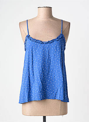 Top mâneci cu bretele ajustabile bretele subțiri albastru GRACE & MILA femme