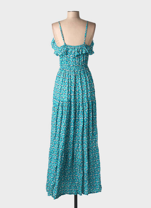 Rochie lungă imprimeu fantezie bretele subțiri albastru C'FLO femme