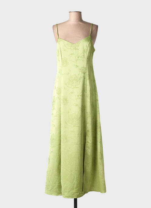 Rochie lungă imprimeu fantezie bretele subțiri verde MARAISLISE femme