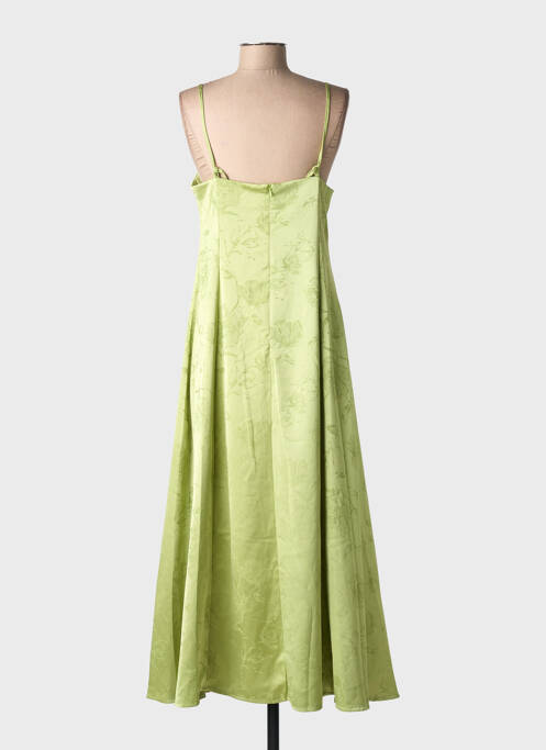 Rochie lungă imprimeu fantezie bretele subțiri verde MARAISLISE femme