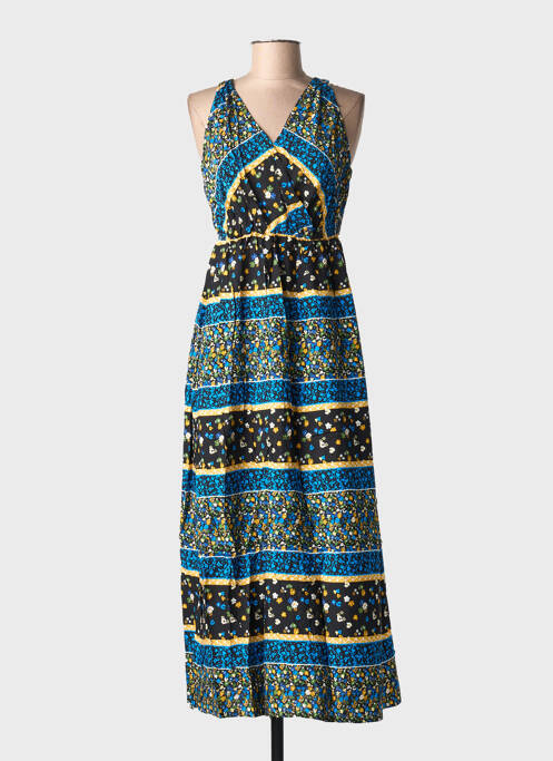 Rochie lungă imprimeu fantezie fără mâneci albastru C'FLO femme