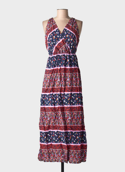 Rochie lungă imprimeu fantezie fără mâneci roșu C'FLO femme