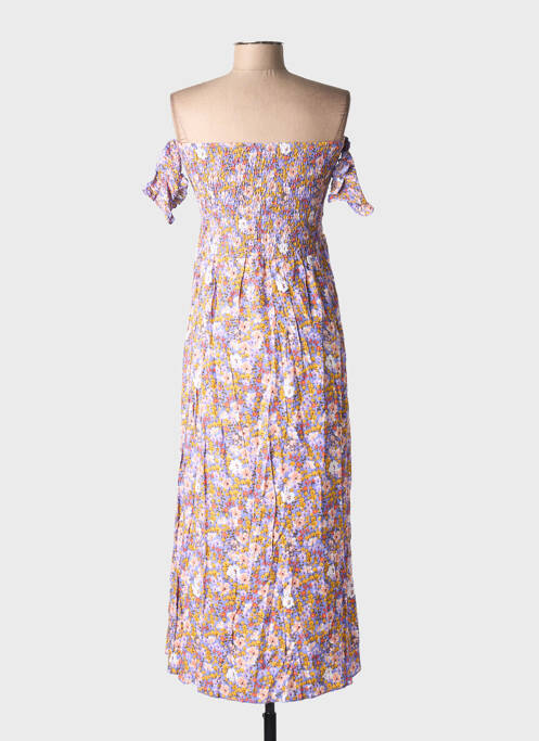 Rochie midi imprimeu floral mâneci scurte violet C'FLO femme