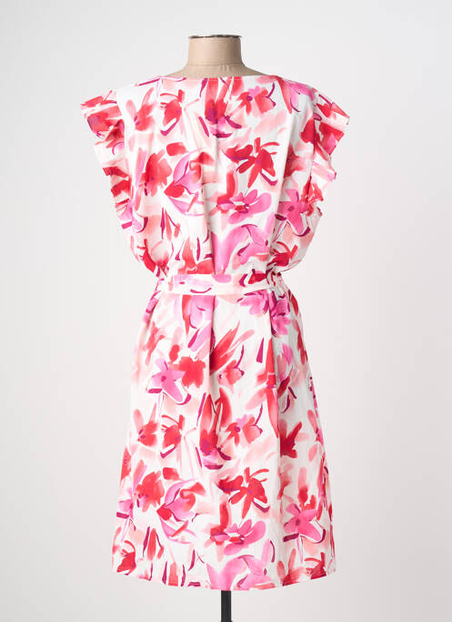 Rochie midi imprimeu fantezie mâneci scurte roz NOUGAT femme