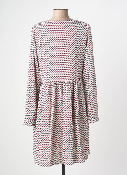 Rochie midi imprimeu fantezie mâneci lungi roz VIC VIA femme