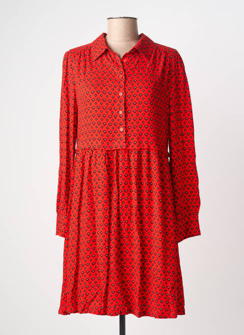 Rochie scurtă croială evazată mâneci lungi roșu GRACE & MILA femme