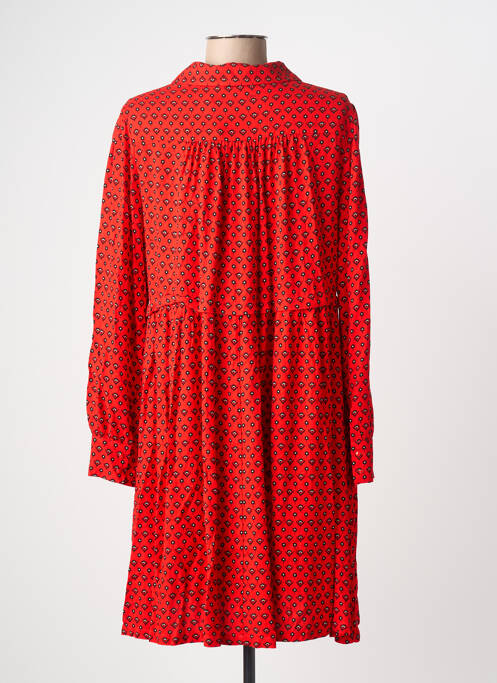 Rochie scurtă croială evazată mâneci lungi roșu GRACE & MILA femme