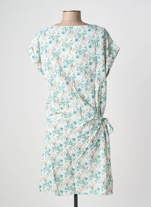 Rochie midi imprimeu fantezie mâneci scurte alb VIC VIA femme