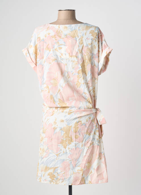 Rochie midi imprimeu fantezie mâneci scurte alb VIC VIA femme