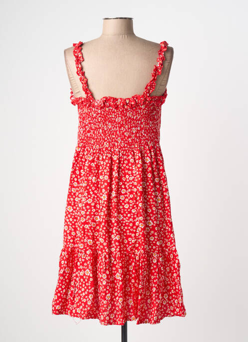 Rochie midi imprimeu floral fără mâneci roșu C'FLO femme