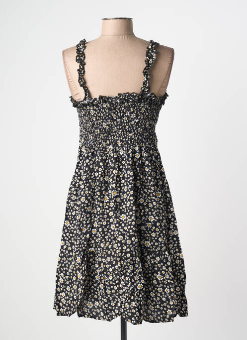 Rochie midi imprimeu floral fără mâneci negru C'FLO femme